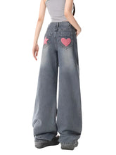 2000s High Waist Embroidered Jeans